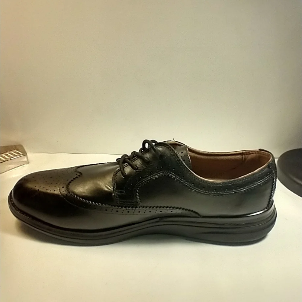Kuru Warhol Black Leather Lace Up Wingtip Oxford Shoes Men's sz 13.